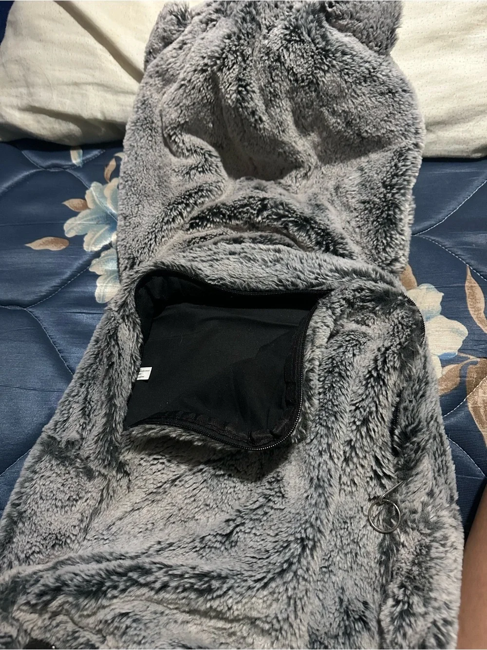 Claire's Grey and White Husky Plush Kids Backpack
